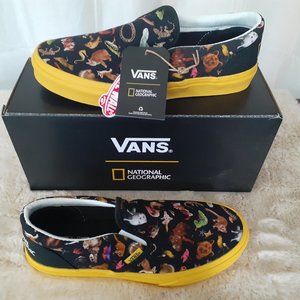 Vans Classic Slip On x National Geographic Photo Ark Big Kids 6/Womens 7.5